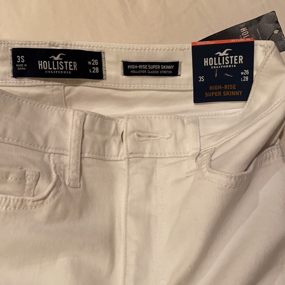 Hollister white ripped high rise skinny jeans, 3S - Picture 4 of 4